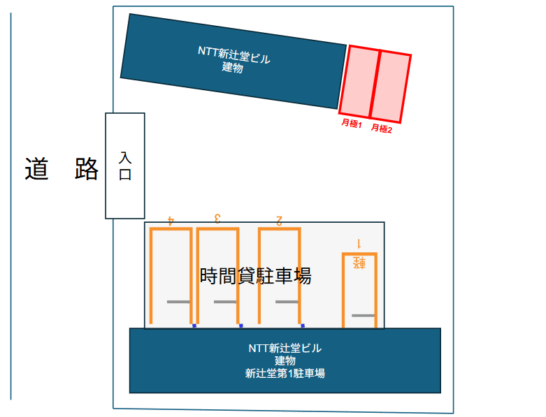 新辻堂第1（バイク）の駐車配置図
