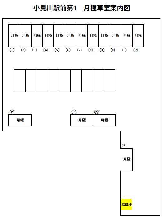 小見川駅前第1の駐車配置図