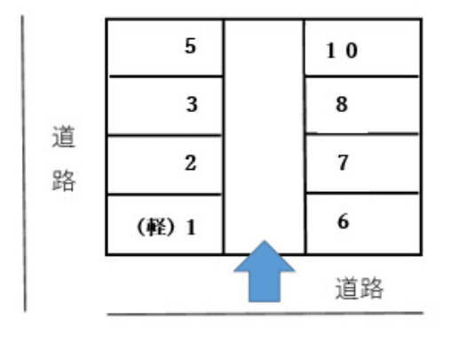 鴨居第2駐車場の駐車配置図