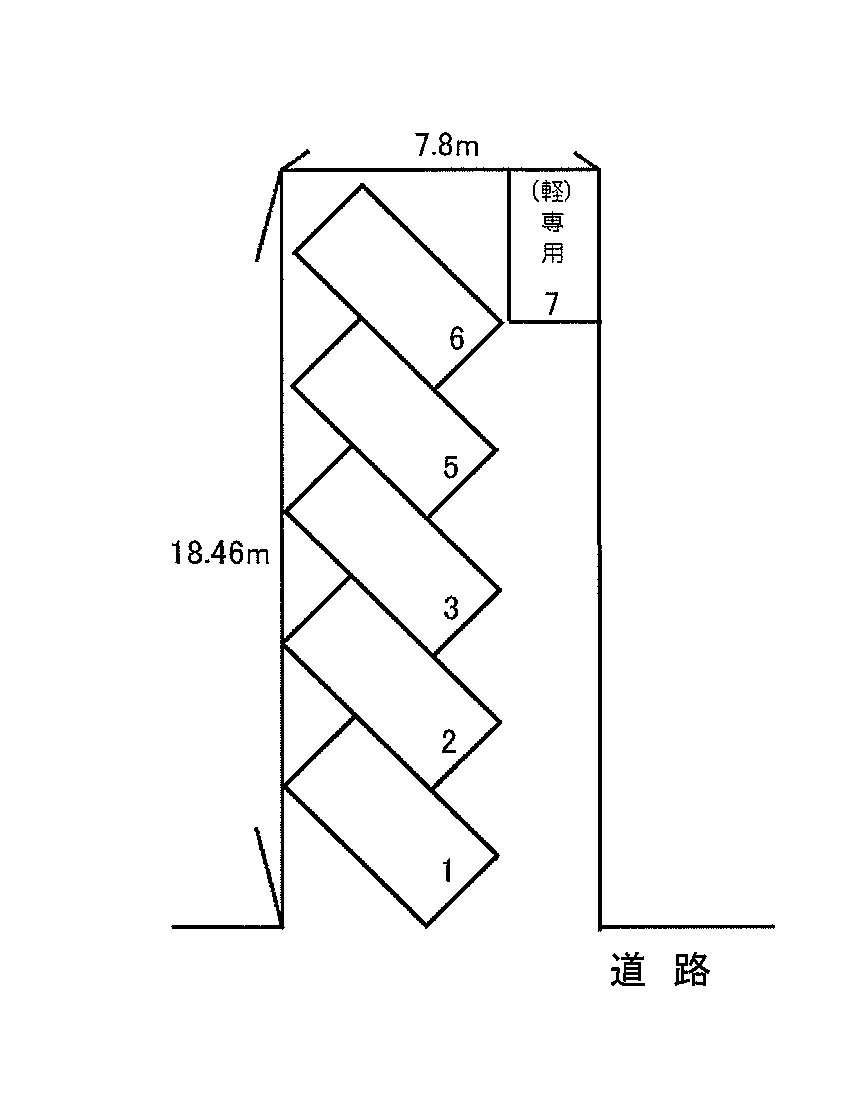 野本1丁目モータープールの駐車配置図
