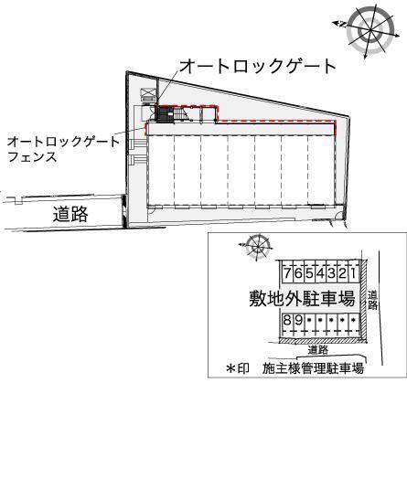 レオネクストセレーネ(42703) 敷地外駐車場の駐車配置図