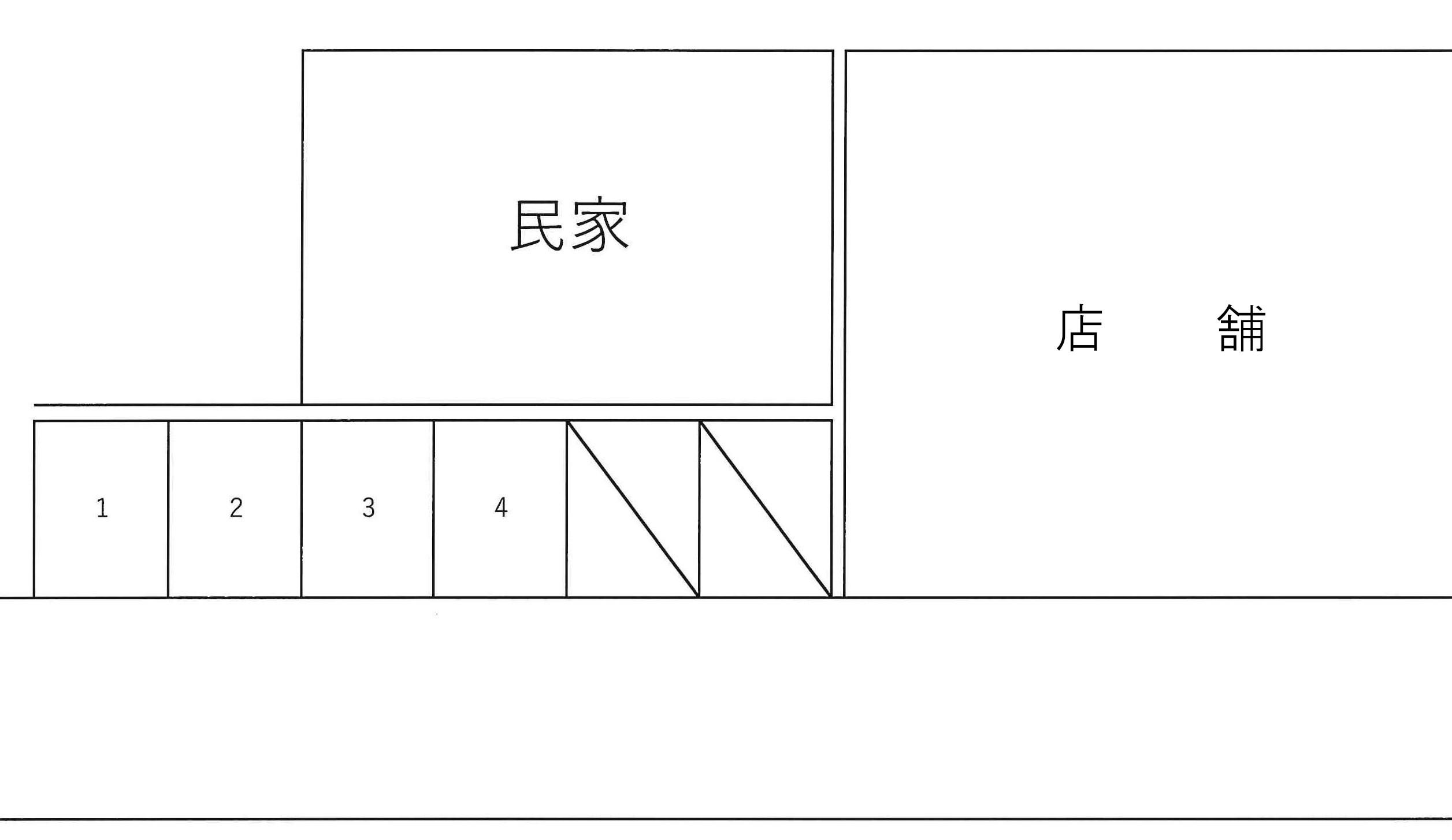 大房新生駐車場の駐車配置図