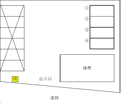 武蔵村山岸第1の駐車配置図