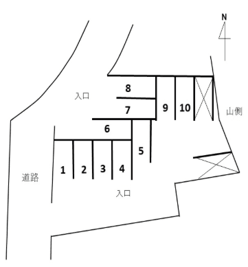 神田パーキングの駐車配置図