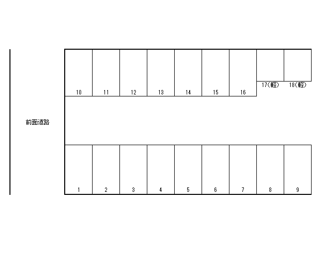 市花駐車場の駐車配置図