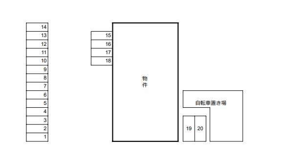 ベルクレール江戸川台の駐車配置図