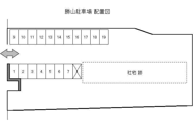 ＡＰパーク勝山の駐車配置図