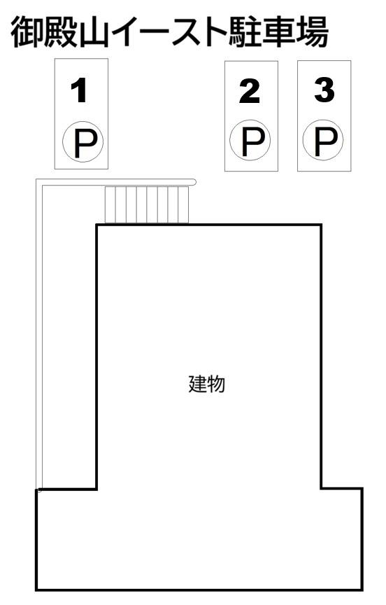 御殿山イースト駐車場の駐車配置図