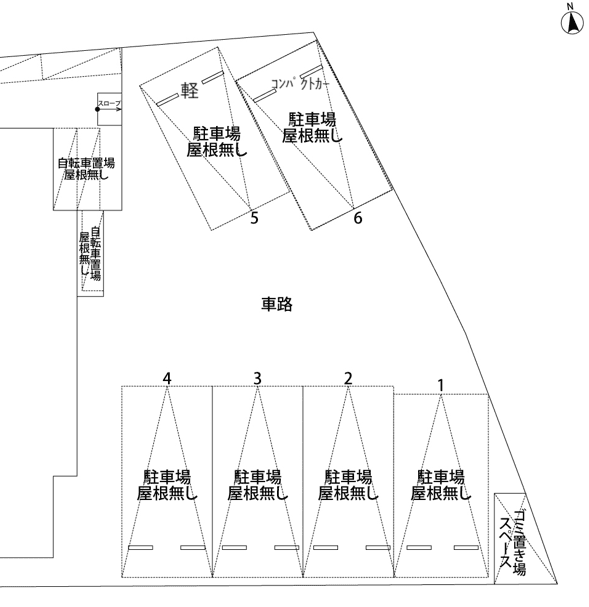 CB久留米ﾊﾟｰﾁｪの駐車配置図