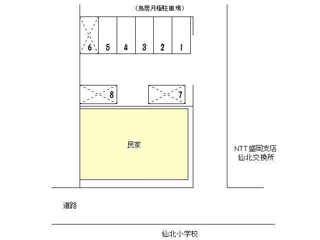 仙北佐藤月極駐車場の駐車配置図