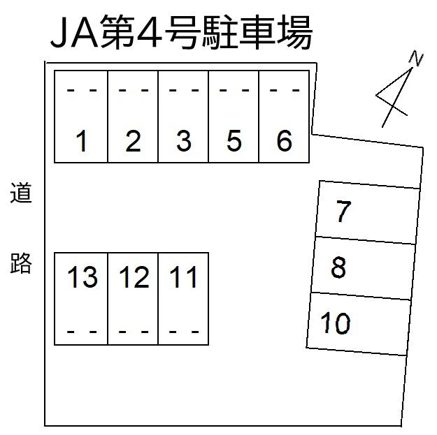 JA第4号駐車場の駐車配置図