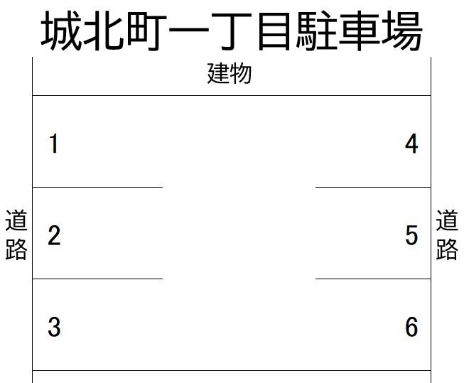 城北町一丁目駐車場 No.38の駐車配置図