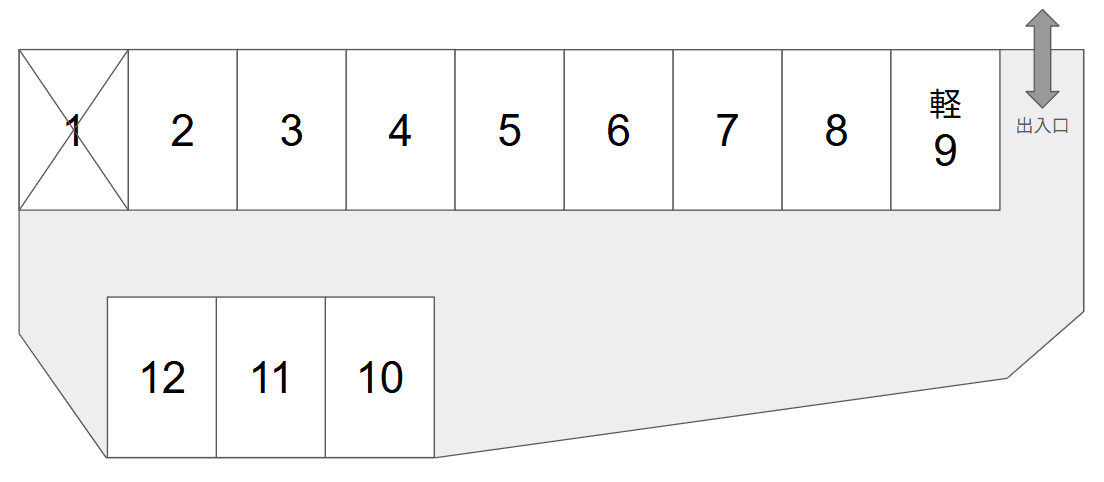 神明月極駐車場の駐車配置図