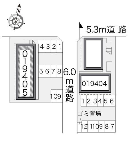 八丁道Ｂ(19405)の駐車配置図