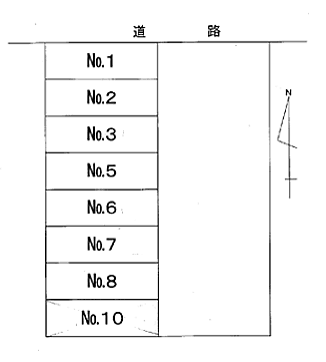 植村第２駐車場の駐車配置図