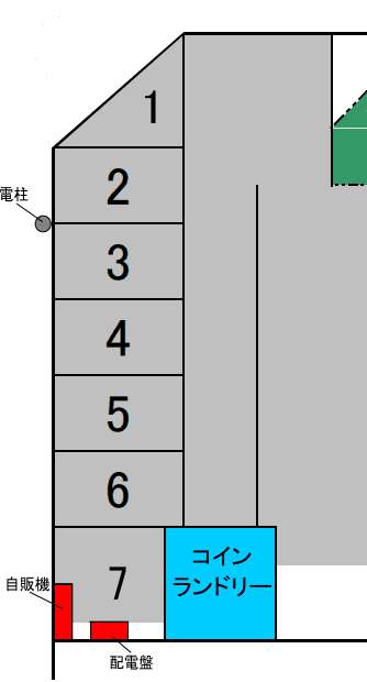 グリーンファーム丸屋パーキングの駐車配置図