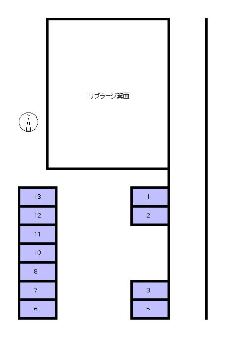 リヴラージ箕面の駐車配置図