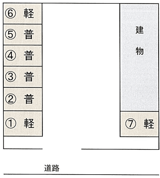 第２アップルパーキングの駐車配置図
