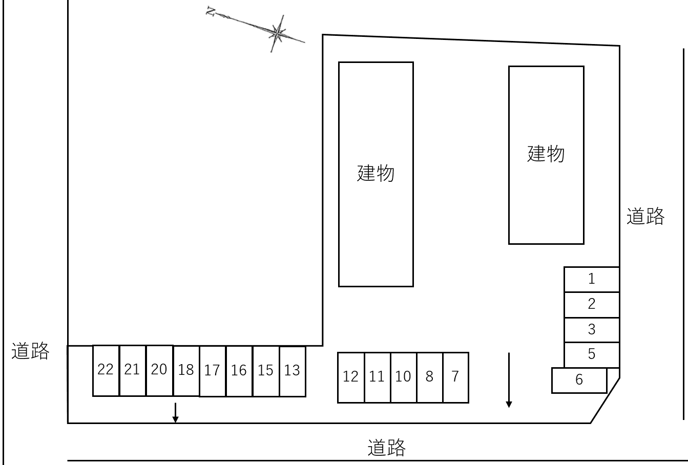 Ｓｕｎｒｉｃｈ　Ｓの駐車配置図