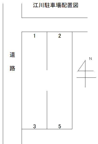 江川駐車場の駐車配置図