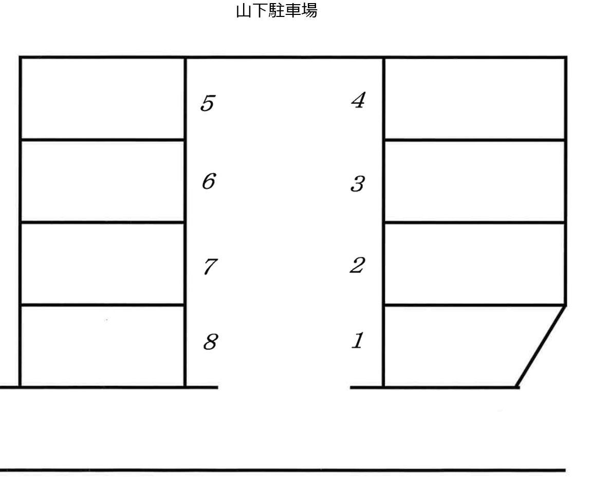 山下駐車場の駐車配置図