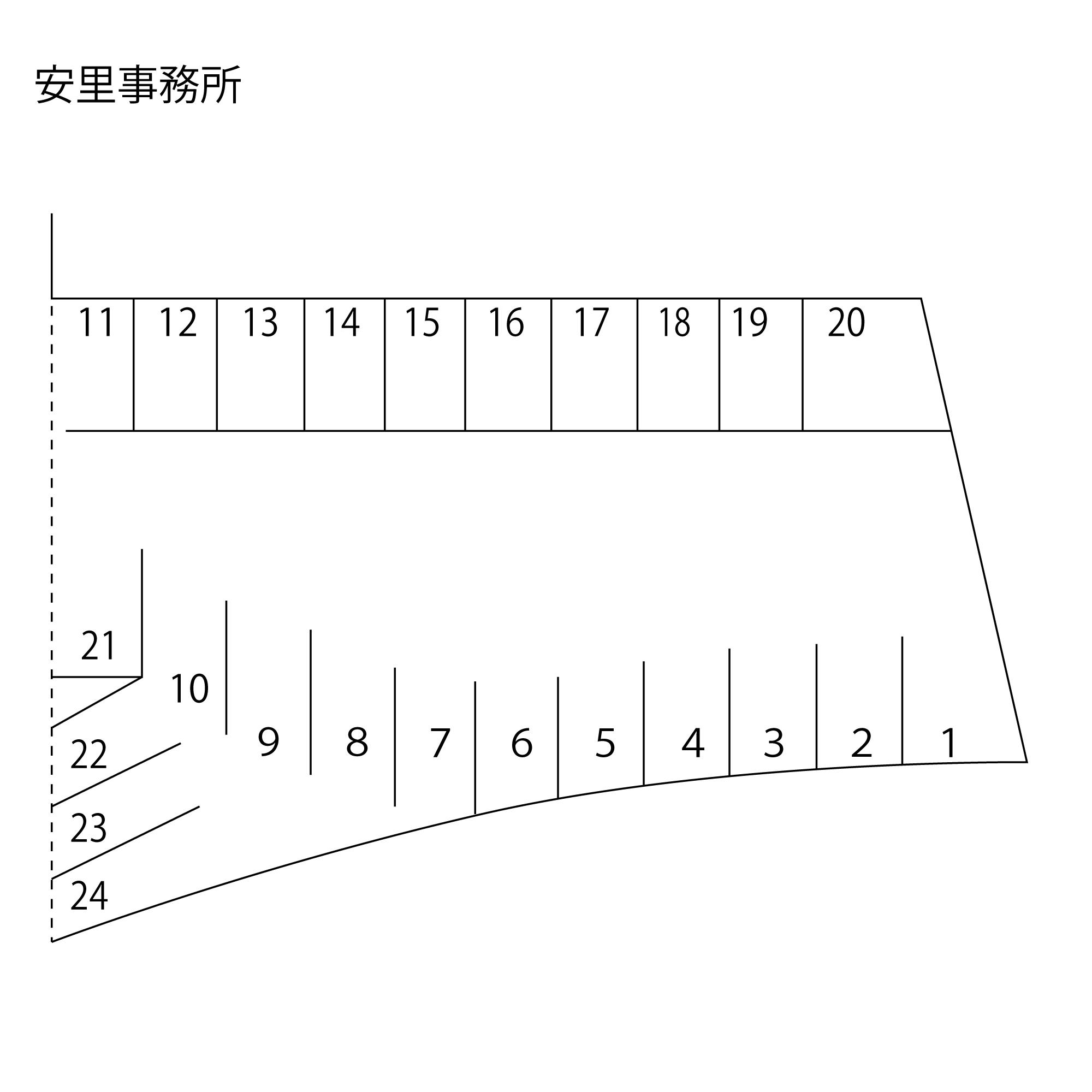 安里事務所の駐車配置図