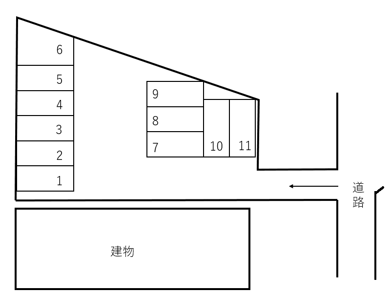 ステラ21駐車場の駐車配置図