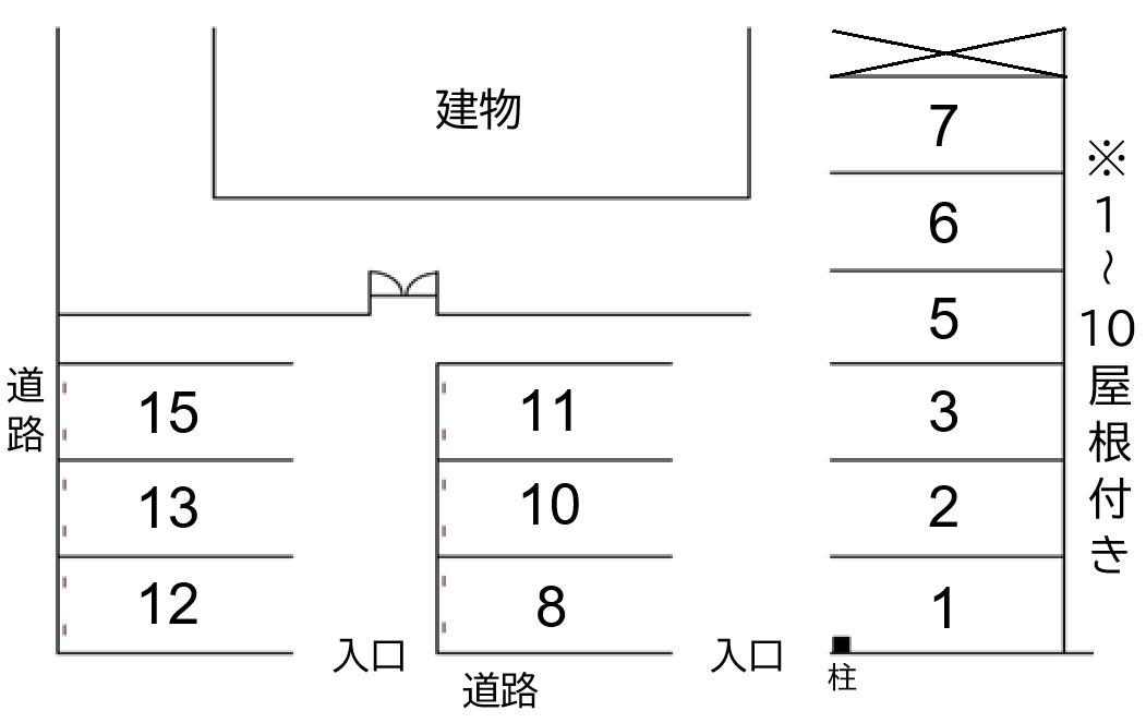 66駐車場の駐車配置図