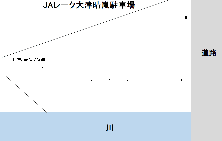 ＪＡレーク大津晴嵐駐車場の駐車配置図
