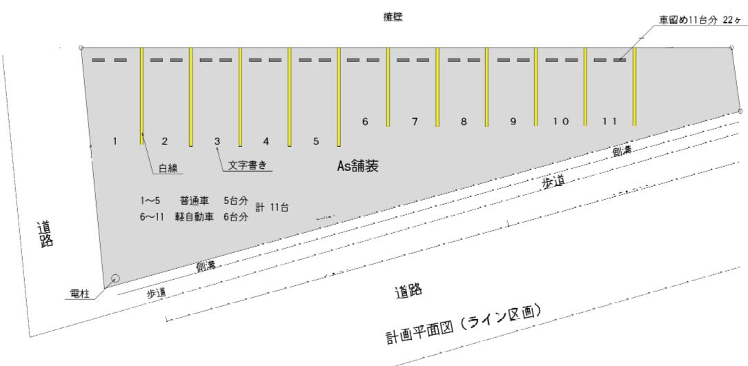 フローリッシュ月極駐車場の駐車配置図