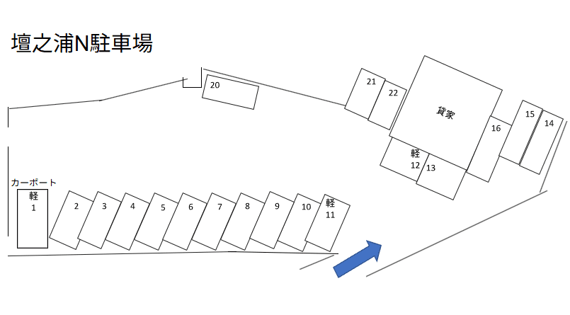 壇之浦N駐車場の駐車配置図