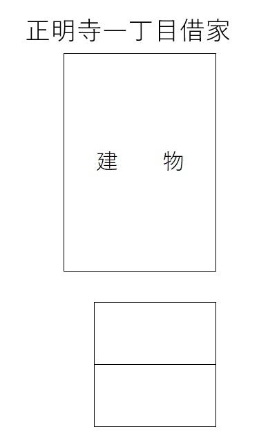 正明寺一丁目借家の駐車配置図