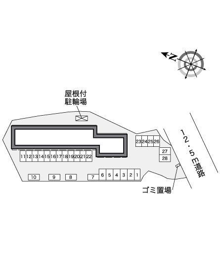 コーラル可部東(38293)の駐車配置図
