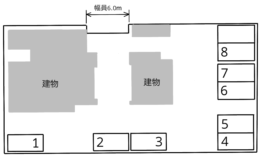 スカイコート八王子第3の駐車配置図