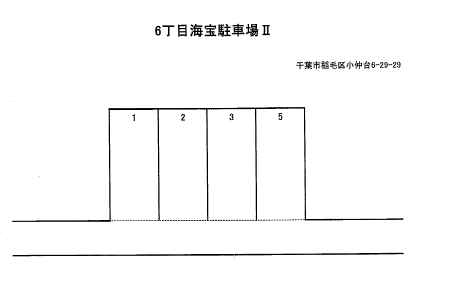 6丁目海宝駐車場Ⅱの駐車配置図