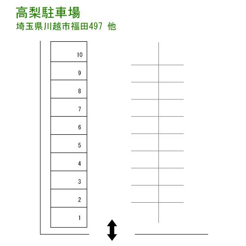 高梨駐車場の駐車配置図