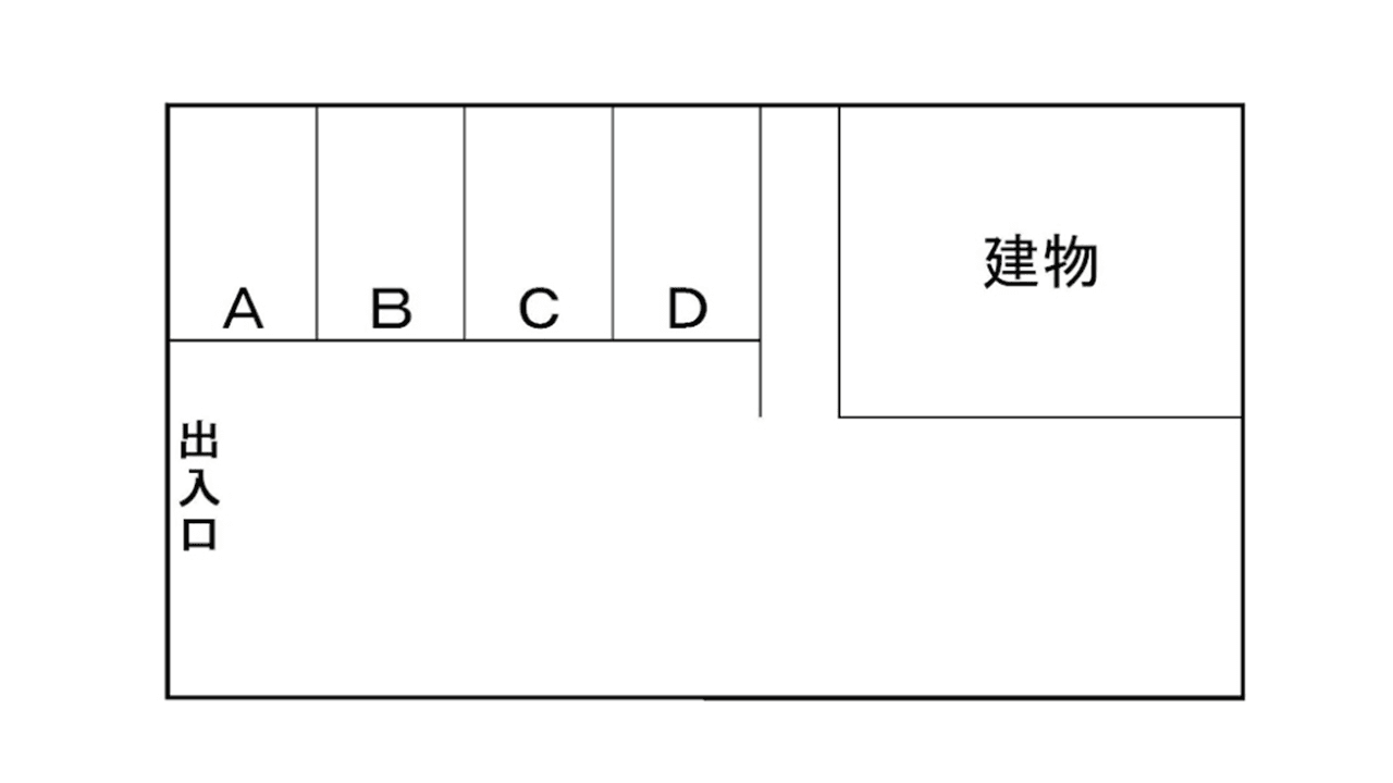 旭屋パーキングの駐車配置図