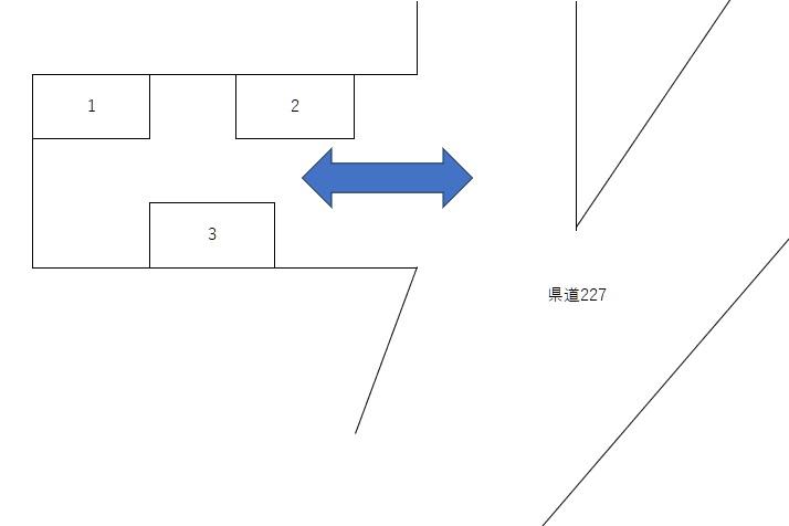 西駐車場の駐車配置図