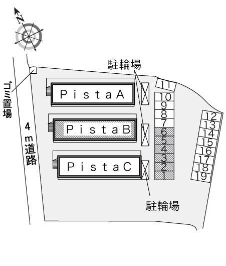 ＰｉｓｔａＢ(18459)の駐車配置図