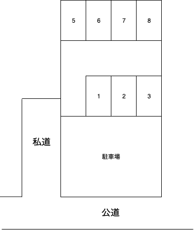 坂一第2駐車場の駐車配置図