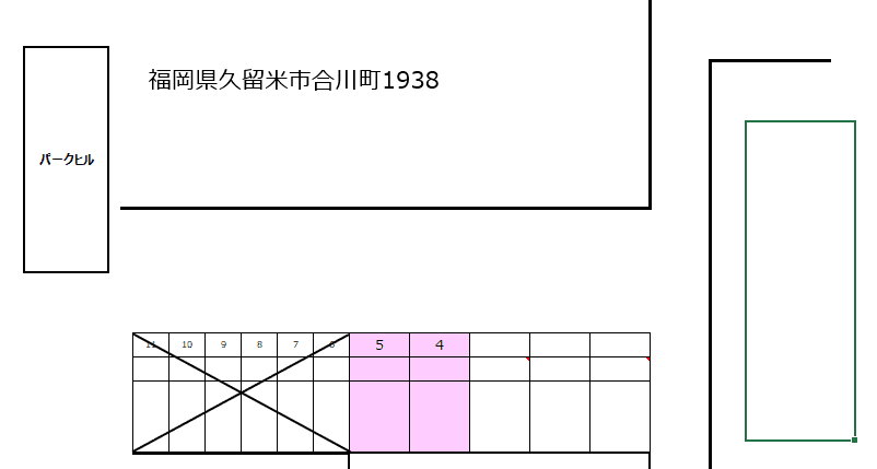 石井ビル　外部駐車場の駐車配置図
