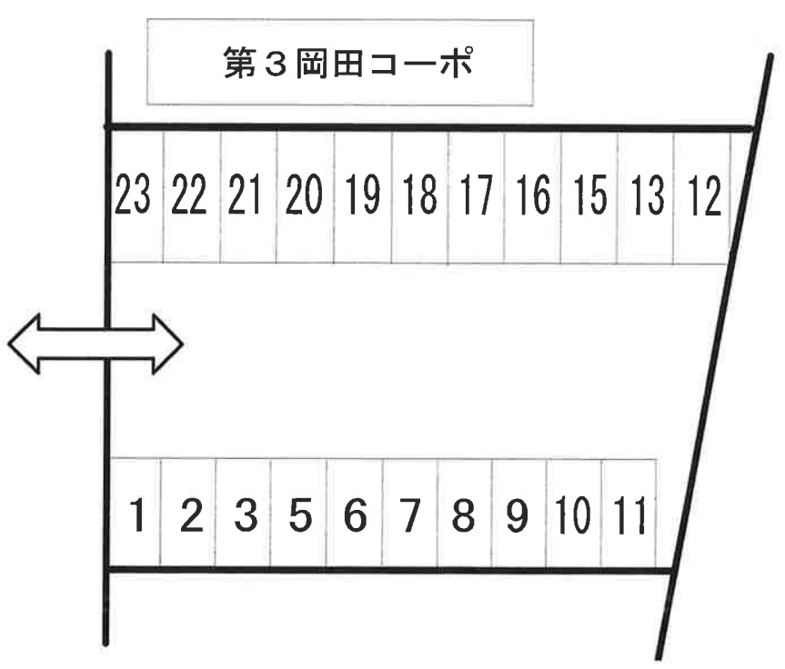 朝霞ヤワラ駐車場の駐車配置図