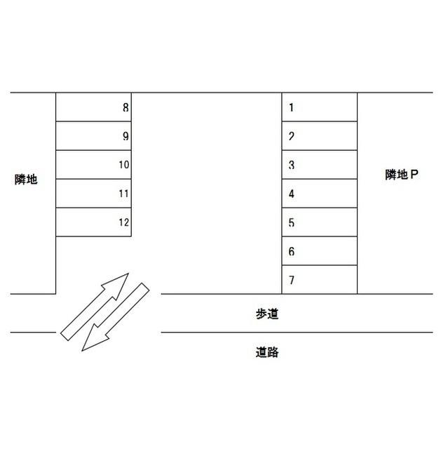 陽光台NK駐車場の駐車配置図