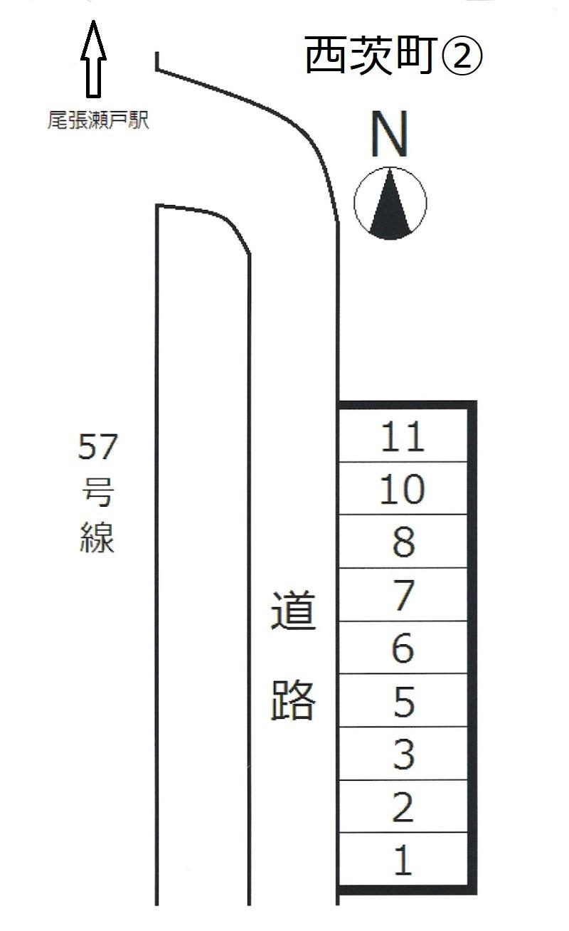 西茨町②の駐車配置図