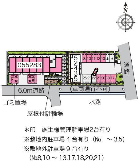 西宮北参番館(55283)の駐車配置図