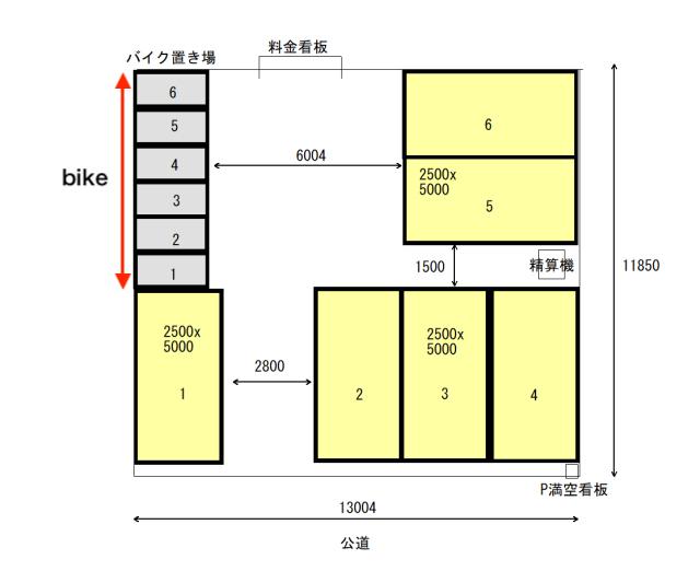 ミノラスパーキング下丸子２丁目第３の駐車配置図
