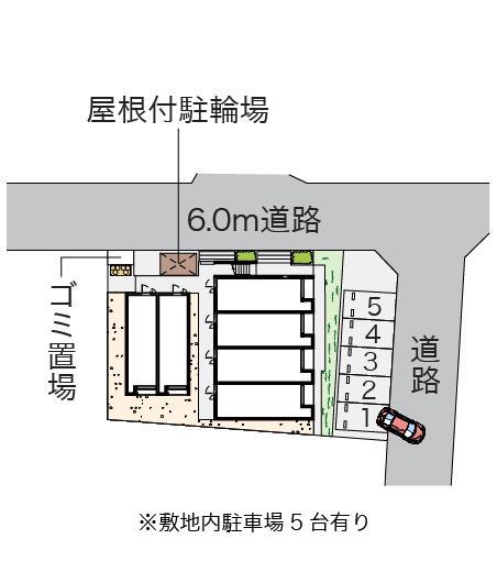 レーブウィン(55567)の駐車配置図