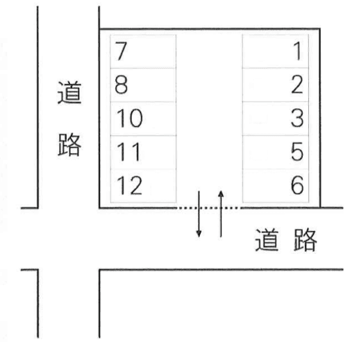 坂元駐車場の駐車配置図
