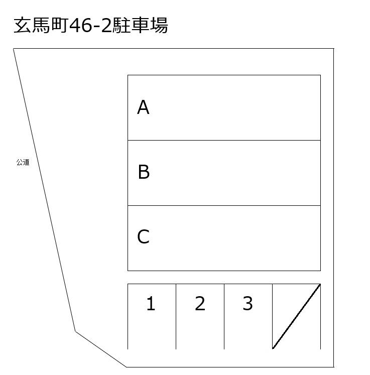 玄馬町46-2駐車場の駐車配置図