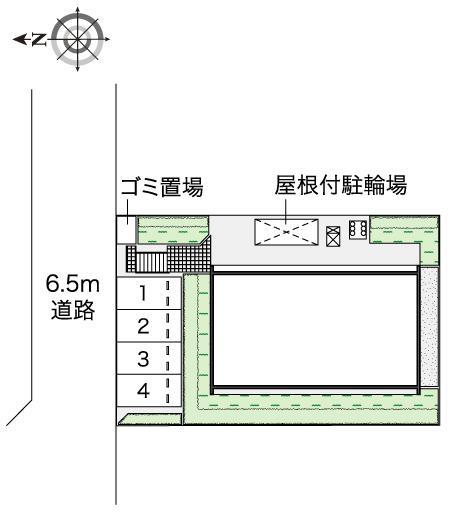 元植田Ｗｅｓｔ(45725)の駐車配置図